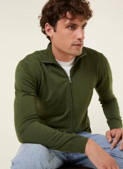 Maison Montagut Vestes Et Gilets>Gilet Zippe Avec Logo En Laine Merinos - Estian
