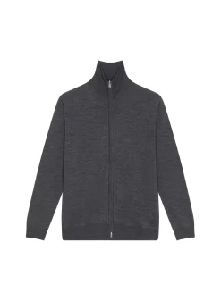 Maison Montagut Vestes Et Gilets>Gilet Zippe Avec Logo En Laine Merinos - Estian