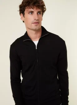 Maison Montagut Vestes Et Gilets>Gilet Zippe Avec Logo En Laine Merinos - Estian