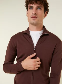 Maison Montagut Vestes Et Gilets>Gilet Zippe Avec Logo En Laine Merinos - Estian