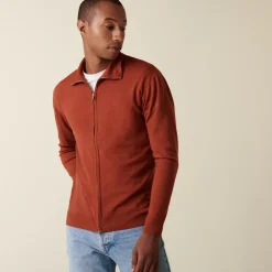 Maison Montagut Vestes Et Gilets>Gilet Zippe Avec Logo En Laine Merinos - Estian