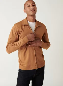 Maison Montagut Vestes Et Gilets>Gilet Zippe Avec Logo En Laine Merinos - Estian
