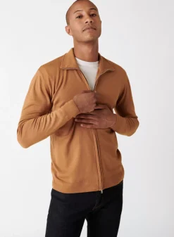 Maison Montagut Vestes Et Gilets>Gilet Zippe Avec Logo En Laine Merinos - Estian
