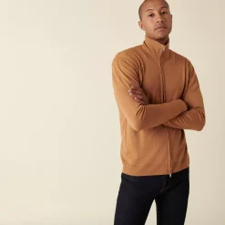 Maison Montagut Vestes Et Gilets>Gilet Zippe Avec Logo En Laine Merinos - Estian