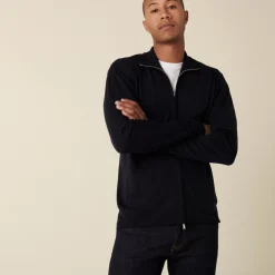 Maison Montagut Vestes Et Gilets>Gilet Zippe Avec Logo En Laine Merinos - Estian