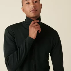 Maison Montagut Vestes Et Gilets>Gilet Zippe Avec Logo En Laine Merinos - Estian
