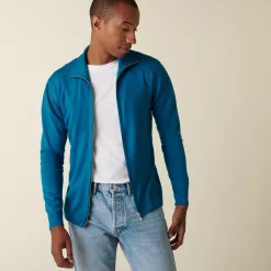 Maison Montagut Vestes Et Gilets>Gilet Zippe Avec Logo En Laine Merinos - Estian