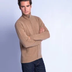 Maison Montagut Vestes Et Gilets>Gilet Zippe Avec Poches En Cachemire 4 Fils - Francois