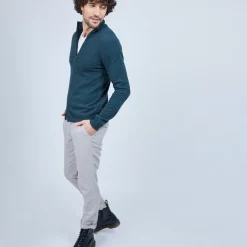 Maison Montagut Vestes Et Gilets>Gilet Zippe En Cachemire 2 Fils Sans Poches Marc-Antoine