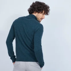 Maison Montagut Vestes Et Gilets>Gilet Zippe En Cachemire 2 Fils Sans Poches Marc-Antoine