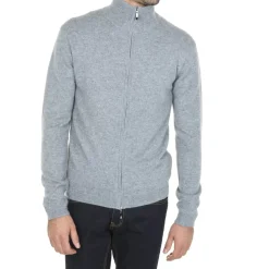 Maison Montagut Vestes Et Gilets>Gilet Zippe En Cachemire 2 Fils Sans Poches Marc-Antoine