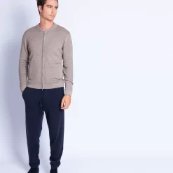 Maison Montagut Vestes Et Gilets>Gilet Zippe En Coton Cachemire - Hiro