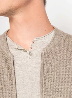 Maison Montagut Vestes Et Gilets>Gilet Zippe En Coton Cachemire - Hiro