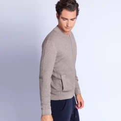 Maison Montagut Vestes Et Gilets>Gilet Zippe En Coton Cachemire - Hiro