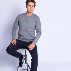 Maison Montagut Vestes Et Gilets>Gilet Zippe En Coton Cachemire - Hiro