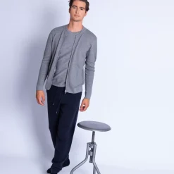 Maison Montagut Vestes Et Gilets>Gilet Zippe En Coton Cachemire - Hiro
