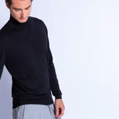 Maison Montagut Vestes Et Gilets>Gilet Zippe En Laine Merinos - Benny