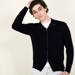 Maison Montagut Vestes Et Gilets>Gilet Zippe En Laine Merinos - Bastian