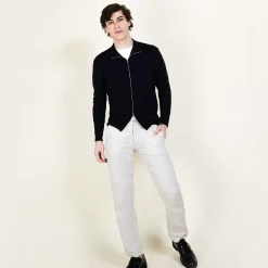 Maison Montagut Vestes Et Gilets>Gilet Zippe En Laine Merinos - Bastian