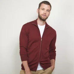 Maison Montagut Vestes Et Gilets>Gilet Zippe En Laine Merinos - Bastian
