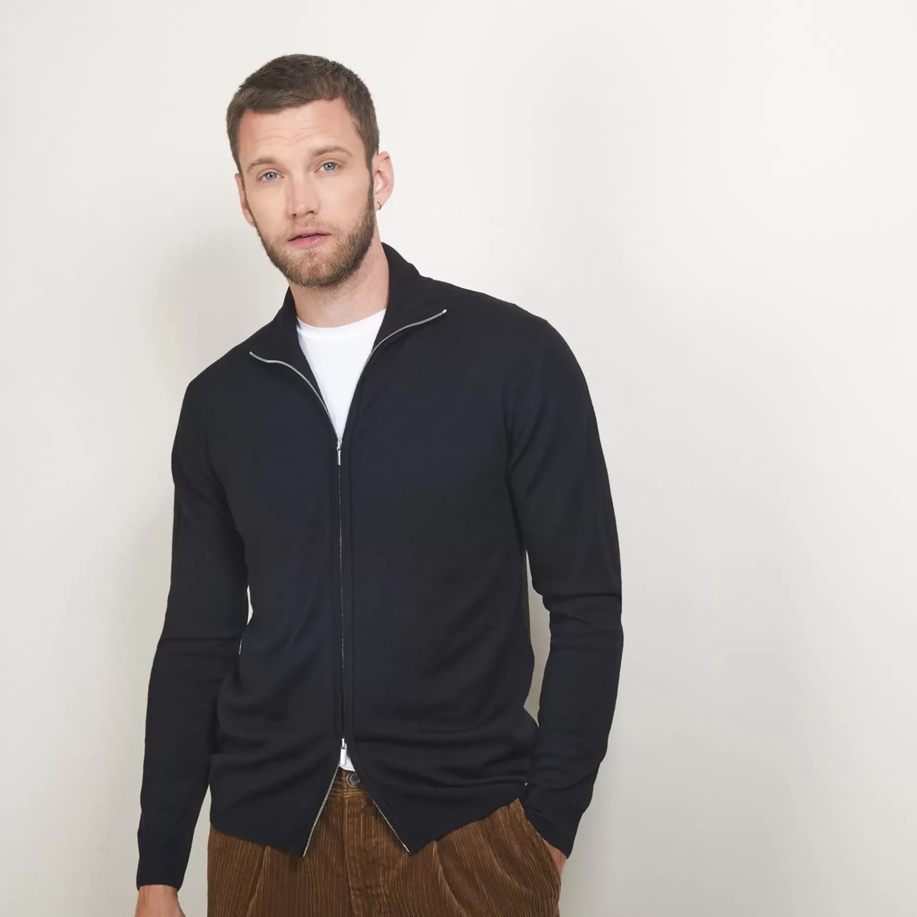 Maison Montagut Vestes Et Gilets>Gilet Zippe En Laine Merinos - Bastian