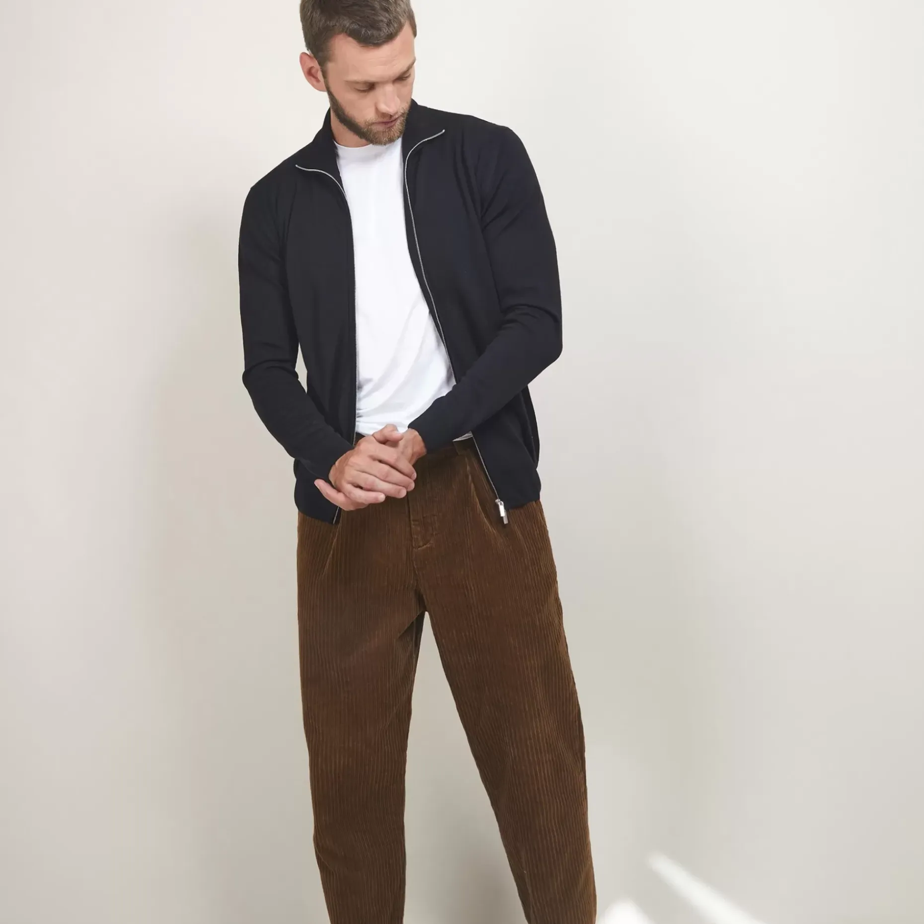 Maison Montagut Vestes Et Gilets>Gilet Zippe En Laine Merinos - Bastian