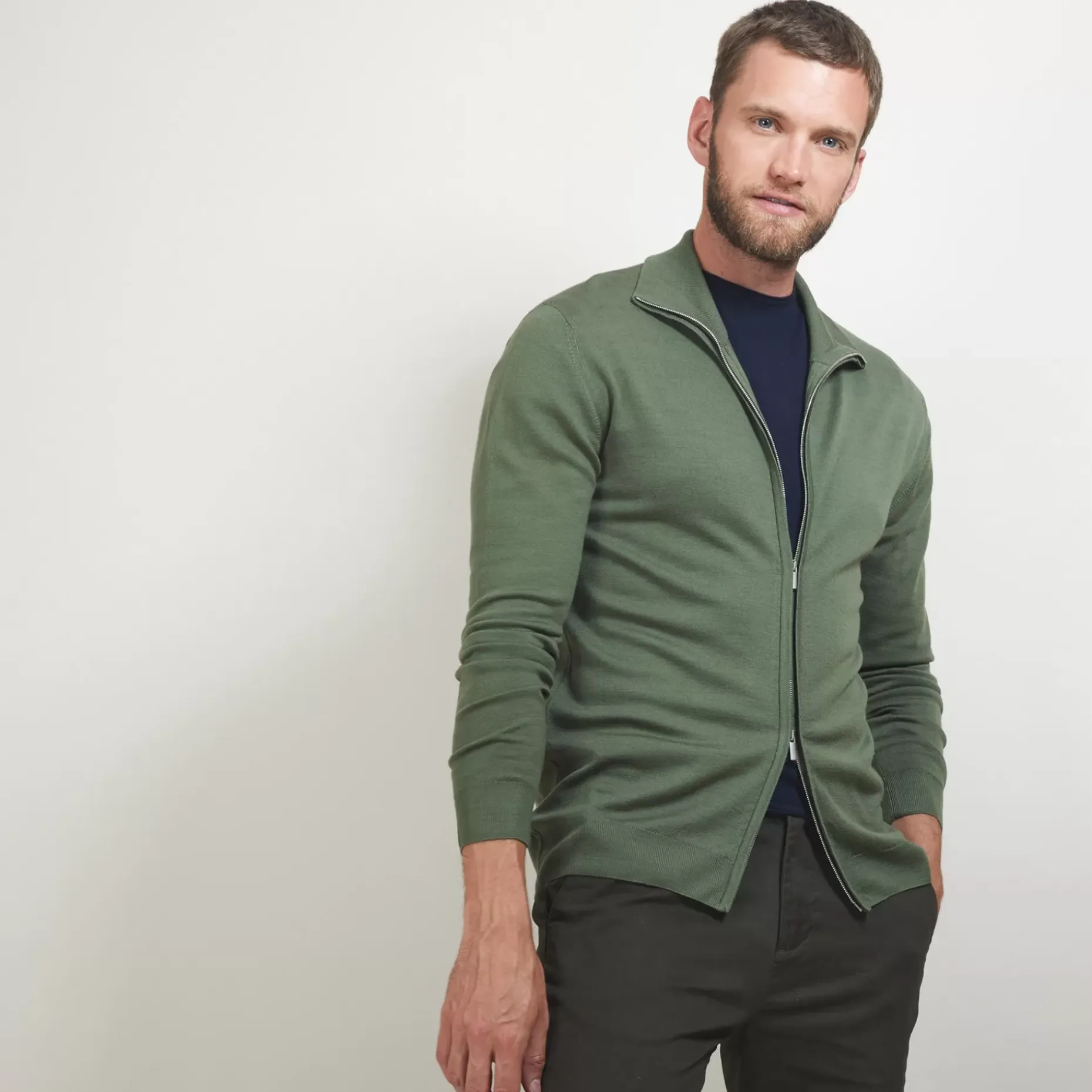 Maison Montagut Vestes Et Gilets>Gilet Zippe En Laine Merinos - Bastian