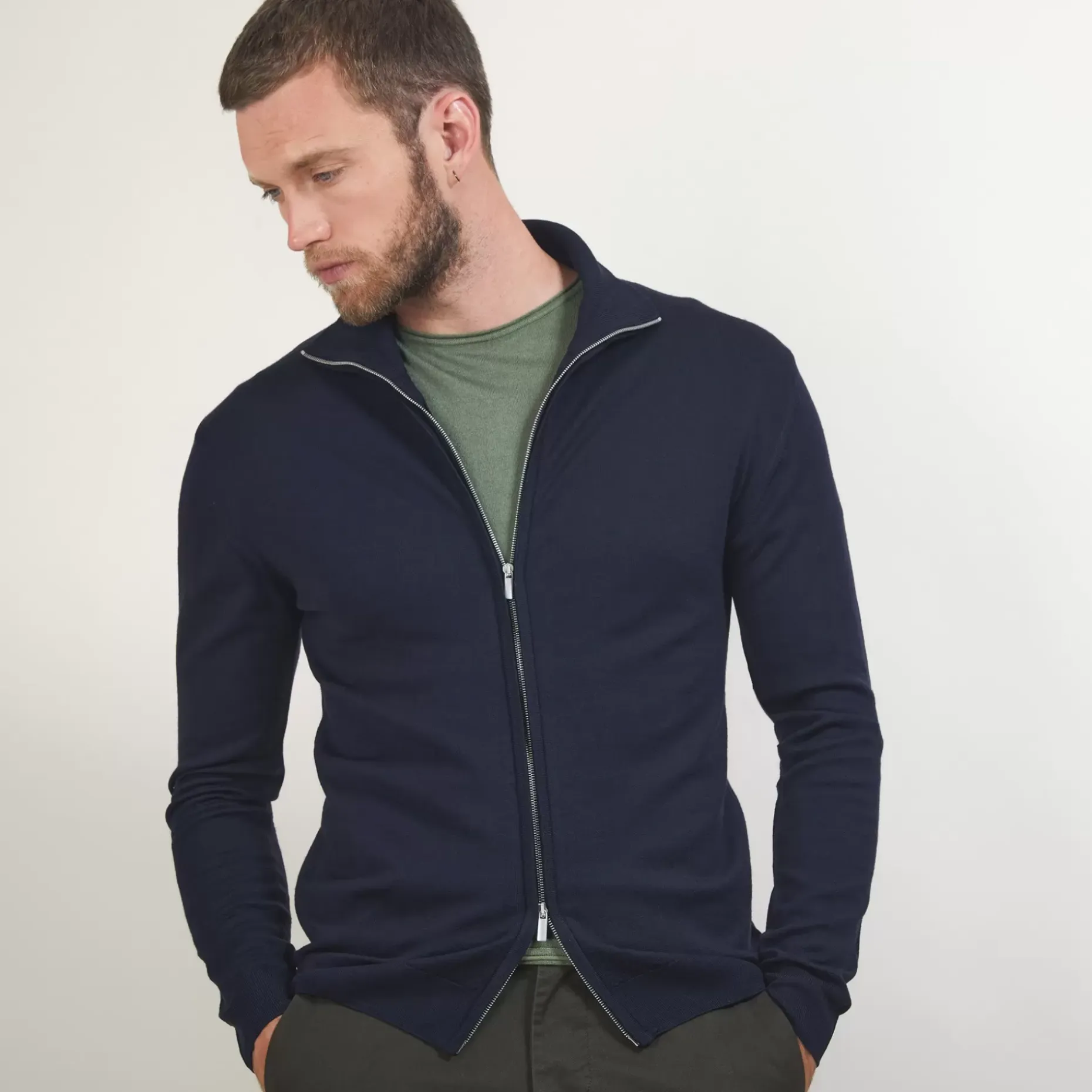Maison Montagut Vestes Et Gilets>Gilet Zippe En Laine Merinos - Bastian
