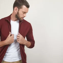 Maison Montagut Vestes Et Gilets>Gilet Zippe En Laine Merinos - Bastian
