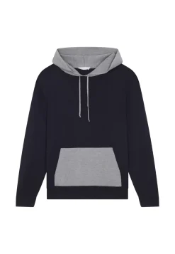 Maison Montagut Fil Lumiere Pour Lui>Hoodie Fil Lumiere Et Merinos - Flavien Bleu Marine
