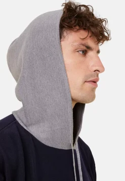 Maison Montagut Fil Lumiere Pour Lui>Hoodie Fil Lumiere Et Merinos - Flavien Bleu Marine