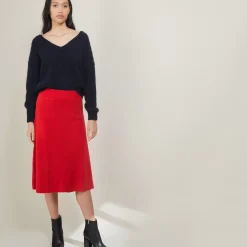 Maison Montagut Jupes>Jupe A Poches En Laine - Grazia