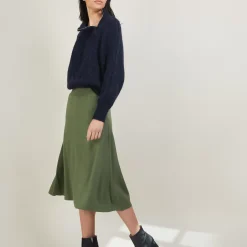 Maison Montagut Jupes>Jupe A Poches En Laine - Grazia