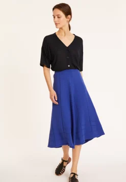 Maison Montagut Jupes>Jupe Longue Evasee En Coton - Meredith