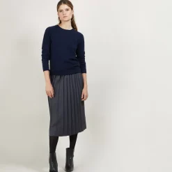 Maison Montagut Jupes>Jupe Plissee En Laine - Faustina