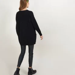 Maison Montagut Vestes Et Gilets>Long Cardigan A Poches En Cachemire - Blush