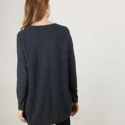 Maison Montagut Vestes Et Gilets>Long Cardigan A Poches En Cachemire - Blush