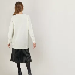 Maison Montagut Vestes Et Gilets>Long Cardigan A Poches En Cachemire - Blush