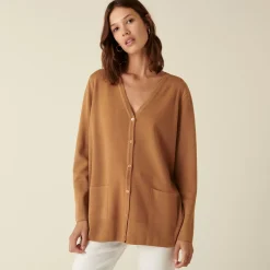 Maison Montagut Vestes Et Gilets>Long Cardigan Boutonne Col V En Laine Merinos - Alister