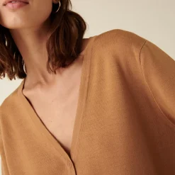 Maison Montagut Vestes Et Gilets>Long Cardigan Boutonne Col V En Laine Merinos - Alister