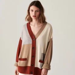 Maison Montagut Vestes Et Gilets>Long Cardigan Boutonne En Cachemire - Delia