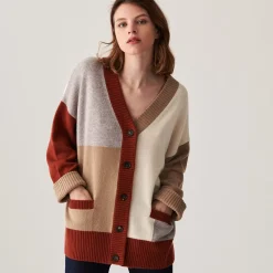 Maison Montagut Vestes Et Gilets>Long Cardigan Boutonne En Cachemire - Delia