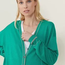 Maison Montagut Vestes Et Gilets>Long Cardigan En Lin Cachemire - Narcissa