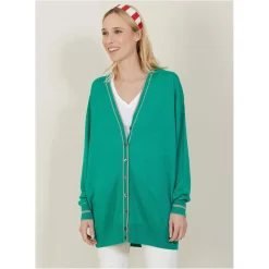 Maison Montagut Vestes Et Gilets>Long Cardigan En Lin Cachemire - Narcissa