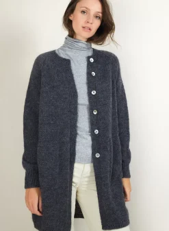 Maison Montagut Vestes Et Gilets>Long Gilet A Poches En Mohair - Gaya