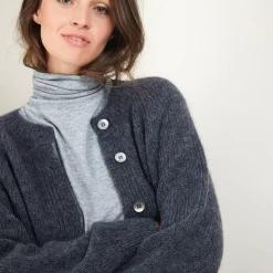 Maison Montagut Vestes Et Gilets>Long Gilet A Poches En Mohair - Gaya