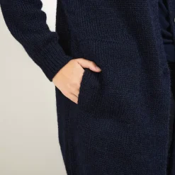 Maison Montagut Vestes Et Gilets>Long Gilet A Poches En Mohair - Gaya