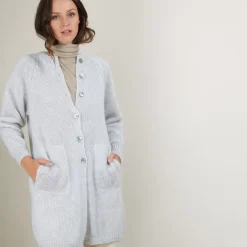 Maison Montagut Vestes Et Gilets>Long Gilet A Poches En Mohair - Gaya