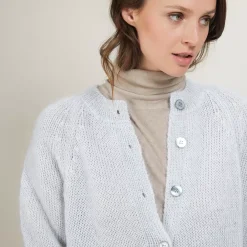 Maison Montagut Vestes Et Gilets>Long Gilet A Poches En Mohair - Gaya