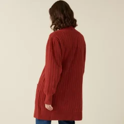 Maison Montagut Vestes Et Gilets>Long Gilet En Laine Alpaga Manches Ballons - Damy